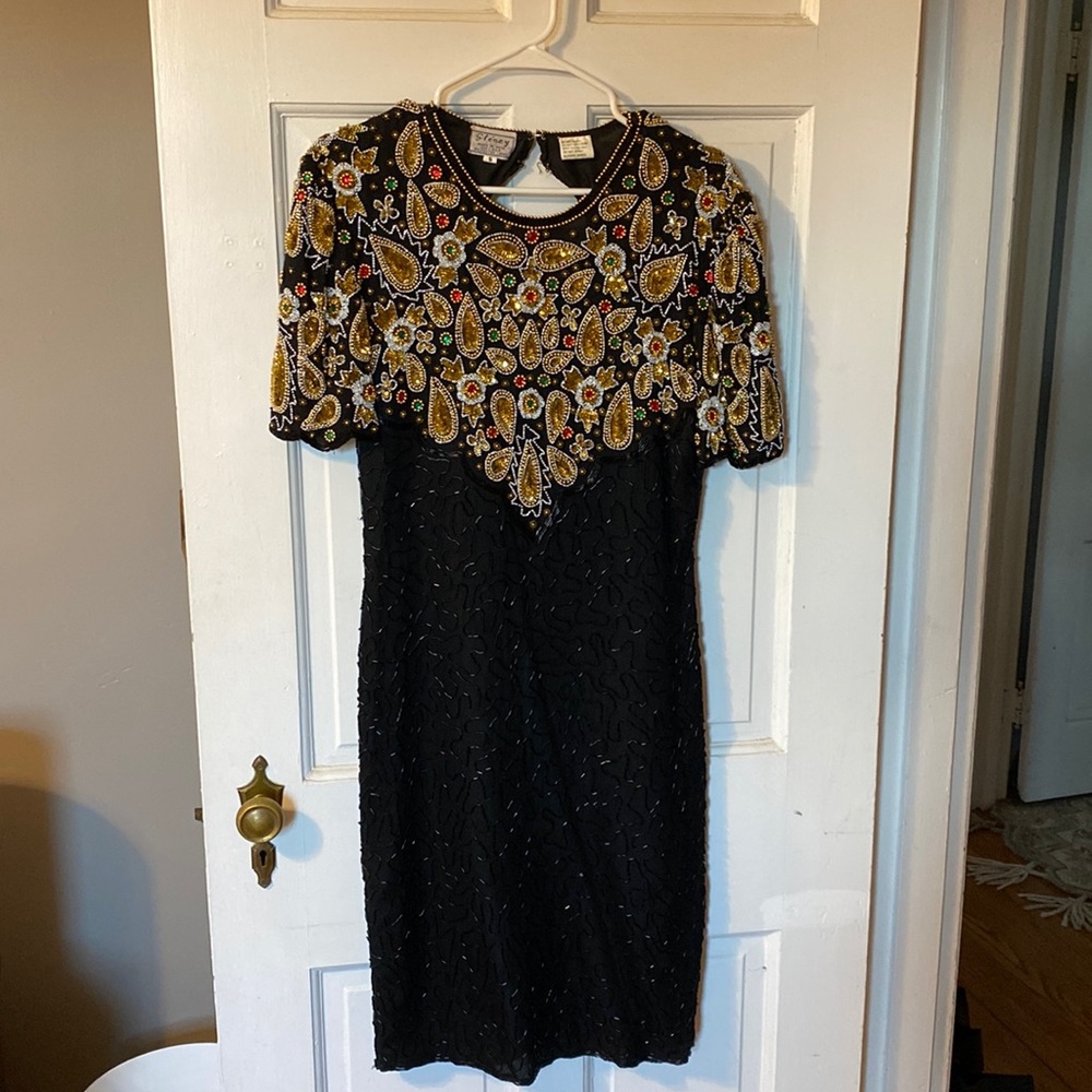 Sequined cocktail dress